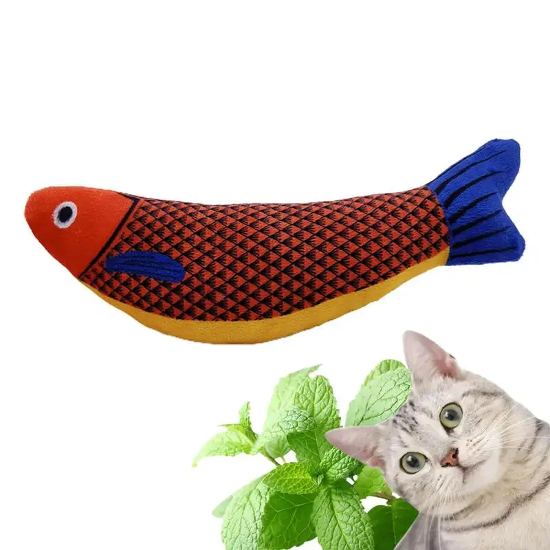 Cat Fish Toy Realistic Fish Plushies For Kittens Soft Pet Toys For Teeth Cleaning Cute Stuffed Fish Plushies For Chewing Biting