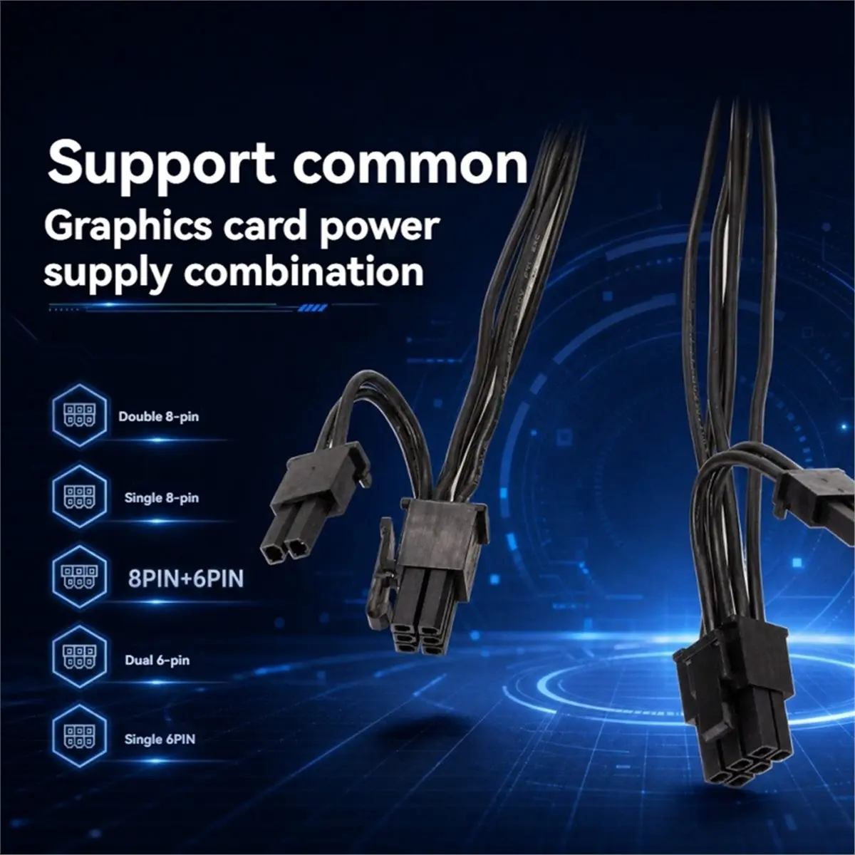 NEW FACTORY~10Pin to Dual 8PIN (6+2 Pin) PCIe Graphics Card Power Supply Cable GPU Power Cable for Z4 G4 Z6 G4 Workstation