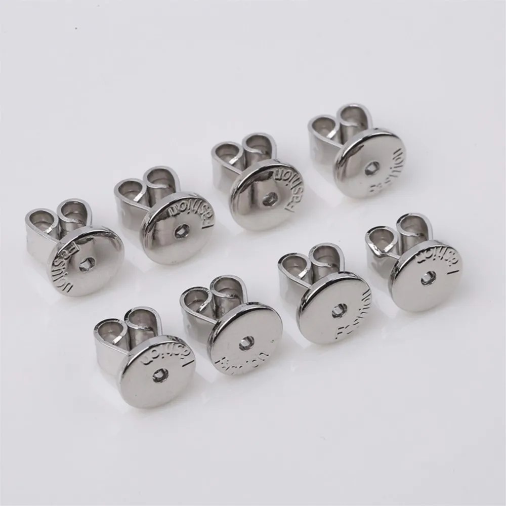 10 قطعة 6/8mm18K مطلية بالذهب القرط الخلفي الأذن التوصيل حظر قبعات عودة السدادات DIY بها بنفسك القرط استبدال صنع المجوهرات أجزاء #4