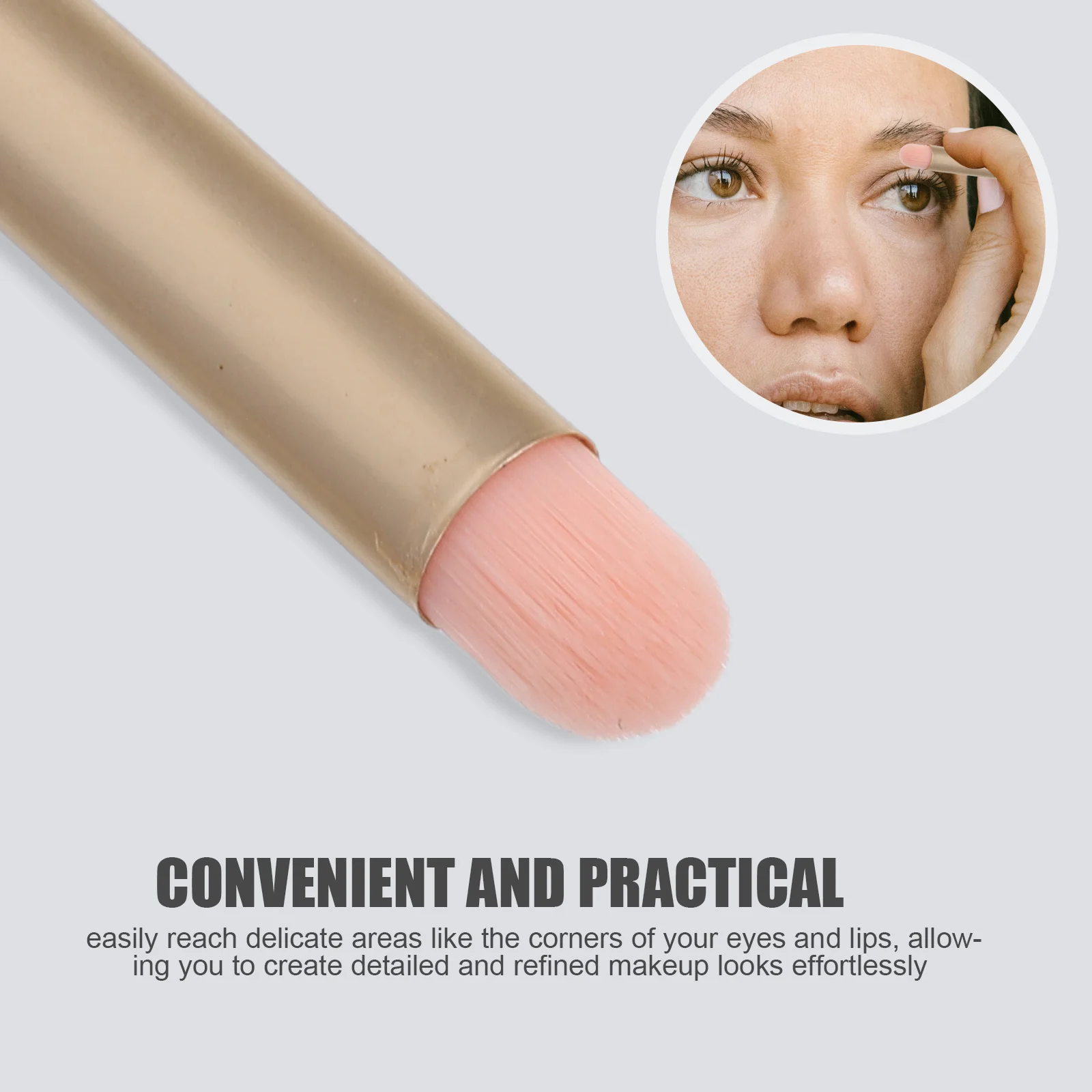 Set di mini pennelli per trucco da 12 pezzi: applicatore portatile multiuso per correttore per occhi eyeliner per labbra per setole morbide compatte da viaggio