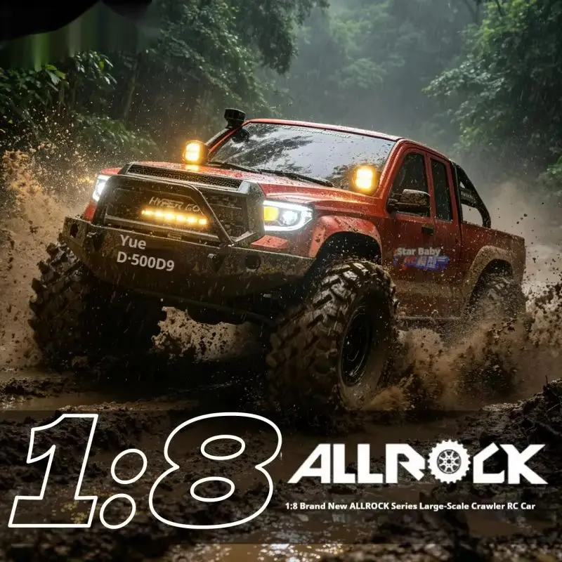 Mjx Hyper Go H8e Rc Crawler Truck 1：8 Scale Brushless 4wd Off Road Climbing Differential Lock Magnetic Body Shell Adults Gifts