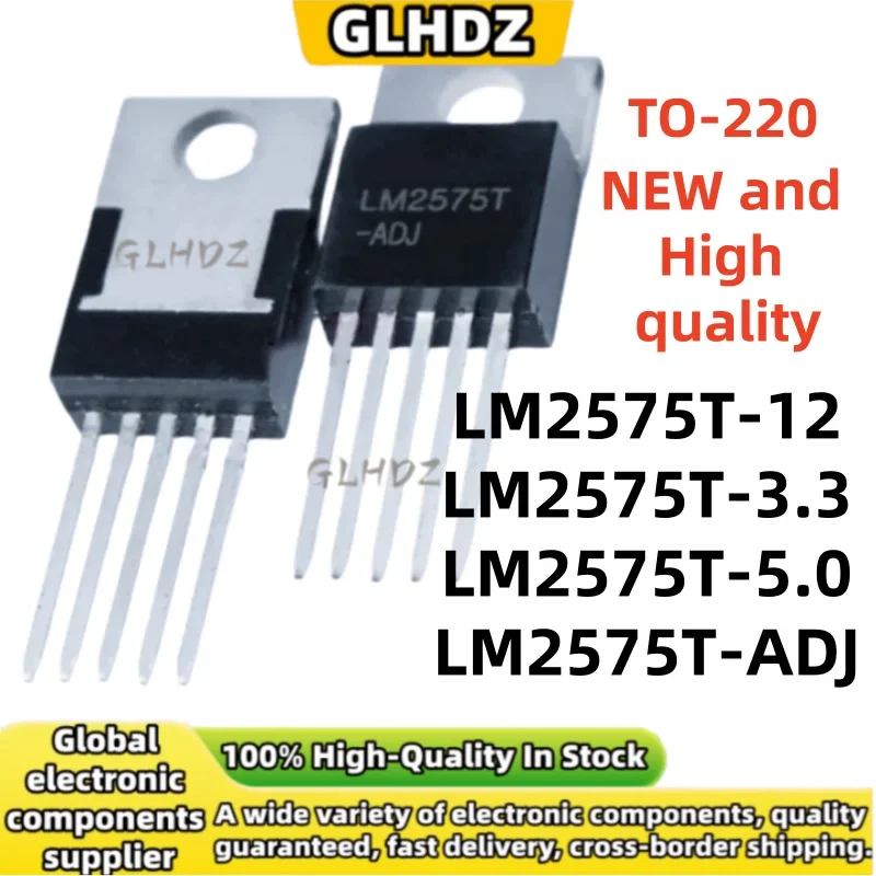 100% High quality 10-30PCS LM2575T-12 LM2575T-3.3 LM2575T-5.0 LM2575T-ADJ TO-220-5