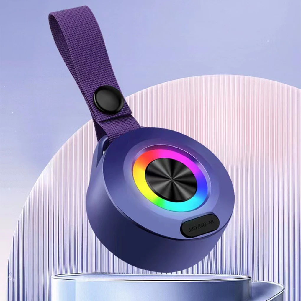 Wireless RGB Speaker Mini Waterproof Removable Strap Hanging Loudspeaker image 5