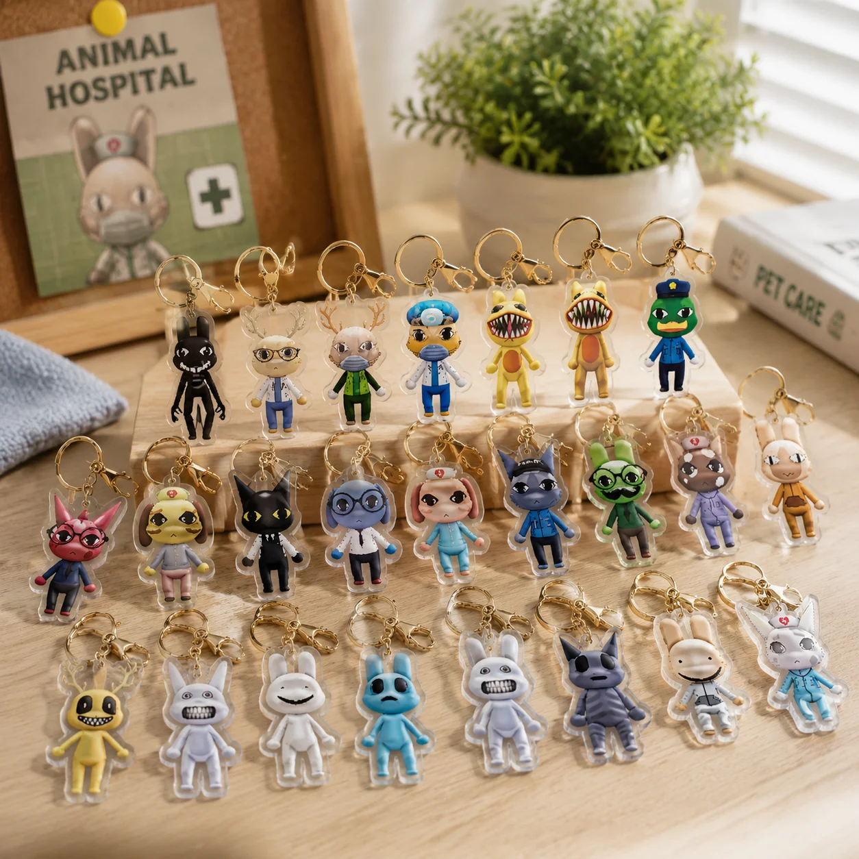 Gaming Accessories Kids - Animal Hospital Game Keychain Acrylic Cartoon