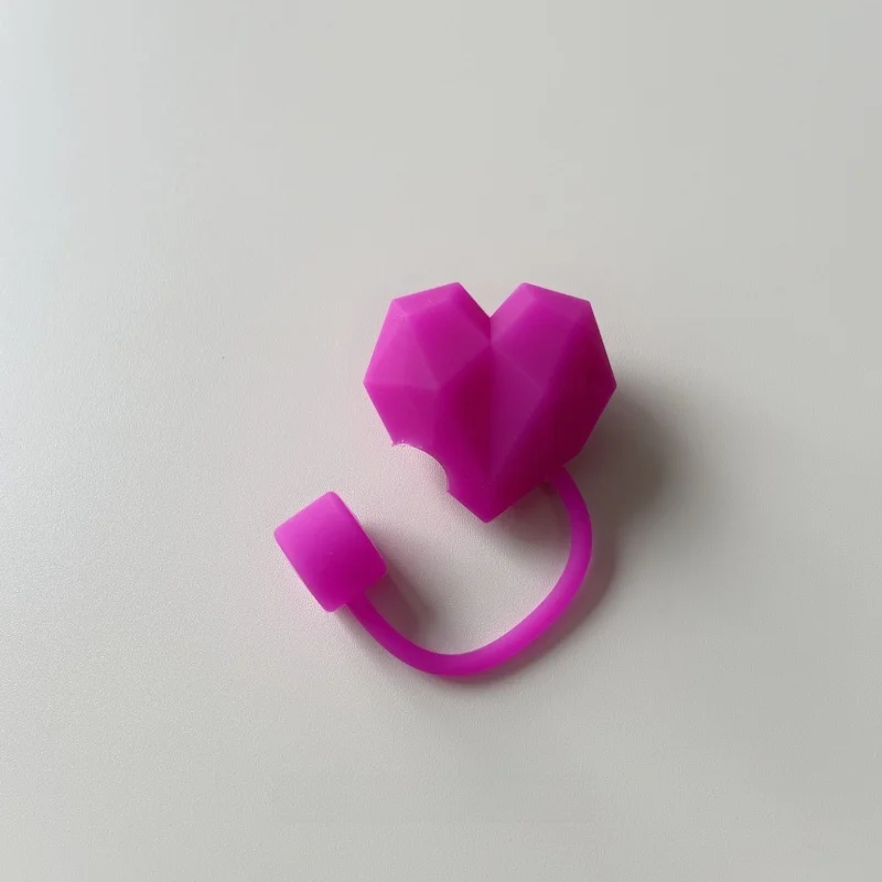 Cute Hearts Straw Covers Cap For Stanley Cup Accessories Tumbler 40oz Kawaii Silicone Straw Stopper Tips Cover For 10mm Straws
