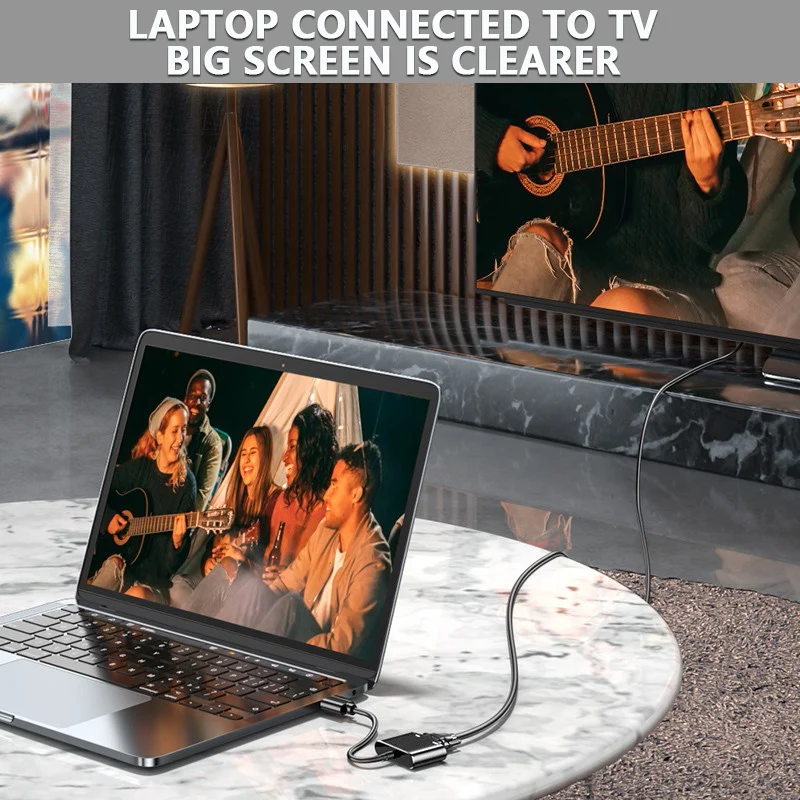 Multiport Dual Output Display HD 1080P USB 3.0 to HDMI VGA Adapter Cable  Audio Video Converter