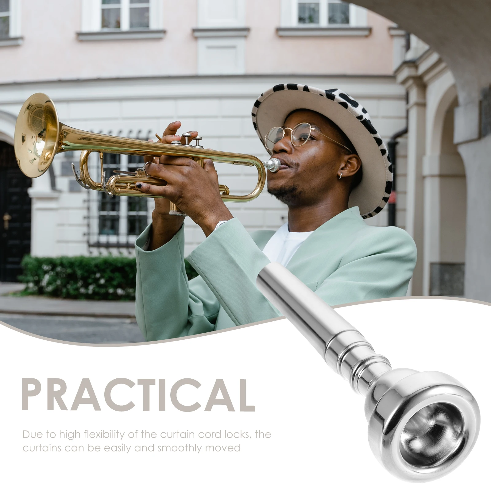 

Durable Trumpet Mouthpiece for Beginners Small Music Instrument Part Replacement Professional Use Brass Accessories