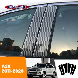 For Mitsubishi ASX 2011-2020 2012 2013 2014 2015 2016 Carbon Fiber Window Door Column Deal B C Pillar Post Cover Trim Sticker