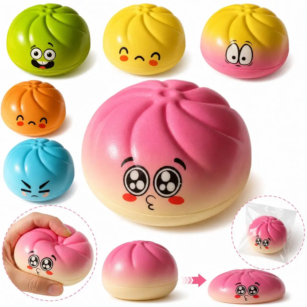 Slow Rebound Simulation Dumpling Squeeze Toy Soft Cartoon Mochi Squish Foam Toy Anti-stress Stress Squeeze Toy Stress Relief