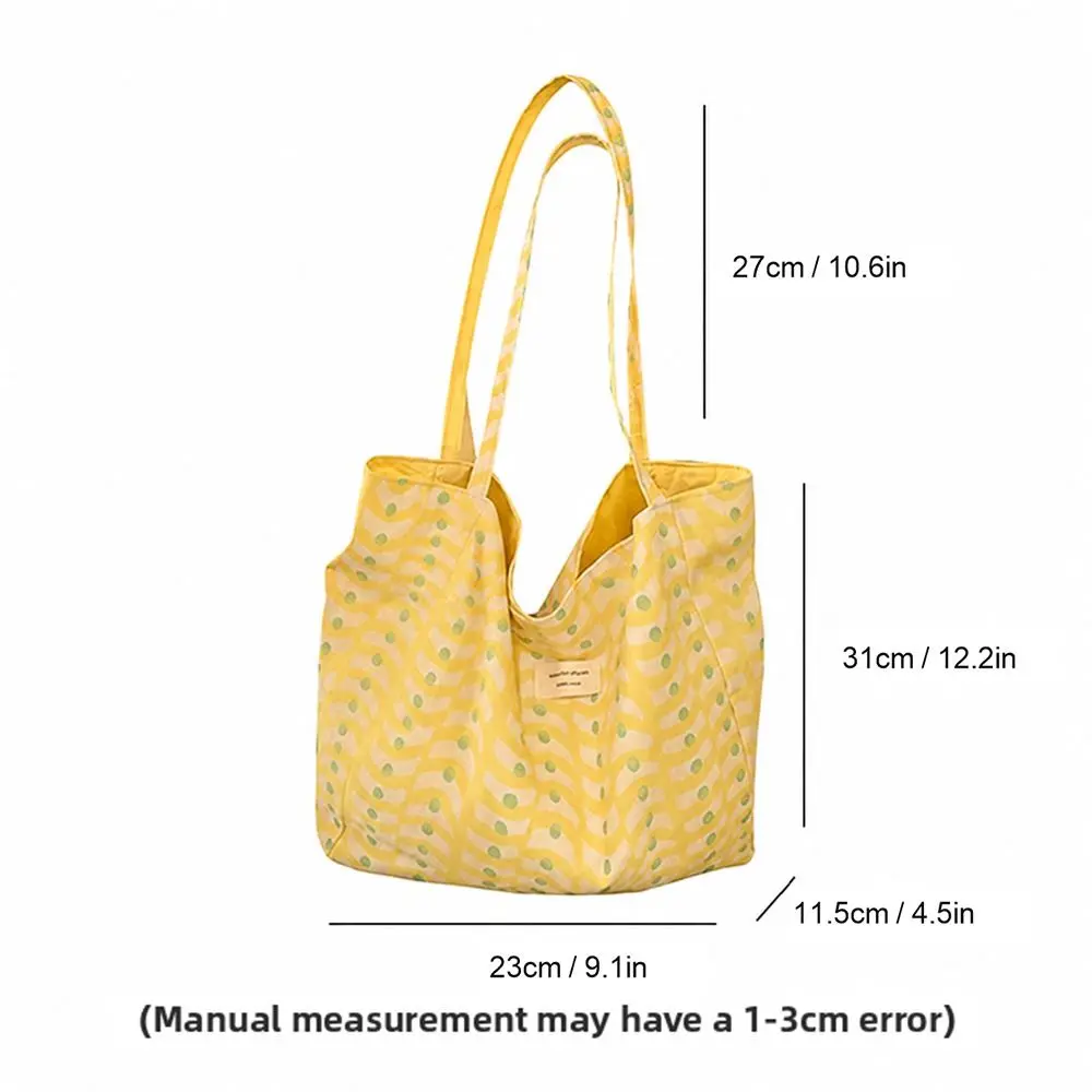 Modische Tragetasche mit Polka-Dot-Muster, leichte Handtasche mit großem Fassungsvermögen, beidseitig verwendbare, weiche Schultertasche zum Einkaufen. – Detail 1