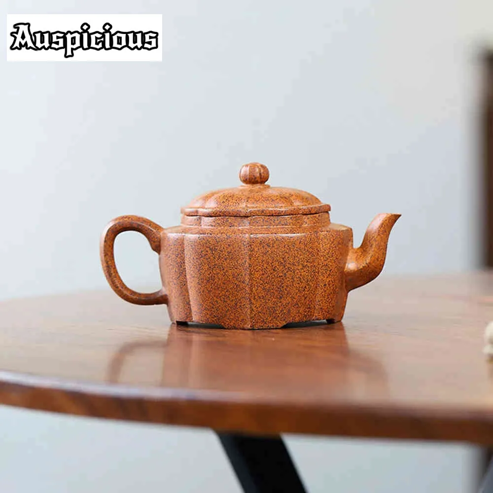 300ml Yixing Purple Clay Flower Bud Teapot Master Handmade 7 Hole Filter Kettle Customized Tea Infuser Chinese Zisha Teaset Gift