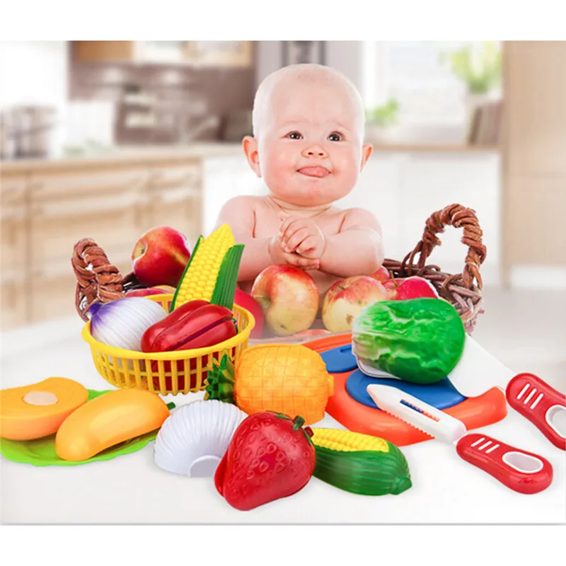 Schneiden von Obst Gemüse Pretend Spielen Kinder Küche Kinder Spielen Haus Spielzeug Pretend Spielset Kinder Pädagogisches Spielzeug