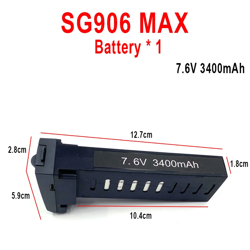 ZLL SG906 Max Oryginalna bateria 7.6V 3400mAh Lipo Akcesoria Bateria zapasowa do SG906 Max Bateria do drona