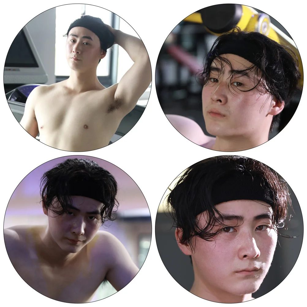 

3Pcs Elastic Breathable Sports Headband Sweat Absorbing Hairband for Running Yoga Workout Fitness Breathable Headband