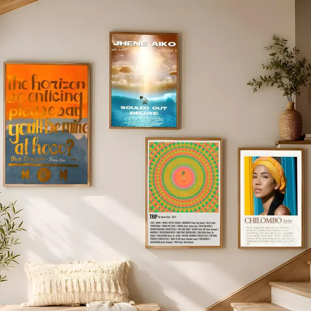 J-Jhene Aiko Souled Out Album Cover Poster Waterproof HD Modern Peel And Stick Wall Decor For Bedroom Living Room Dorm Office