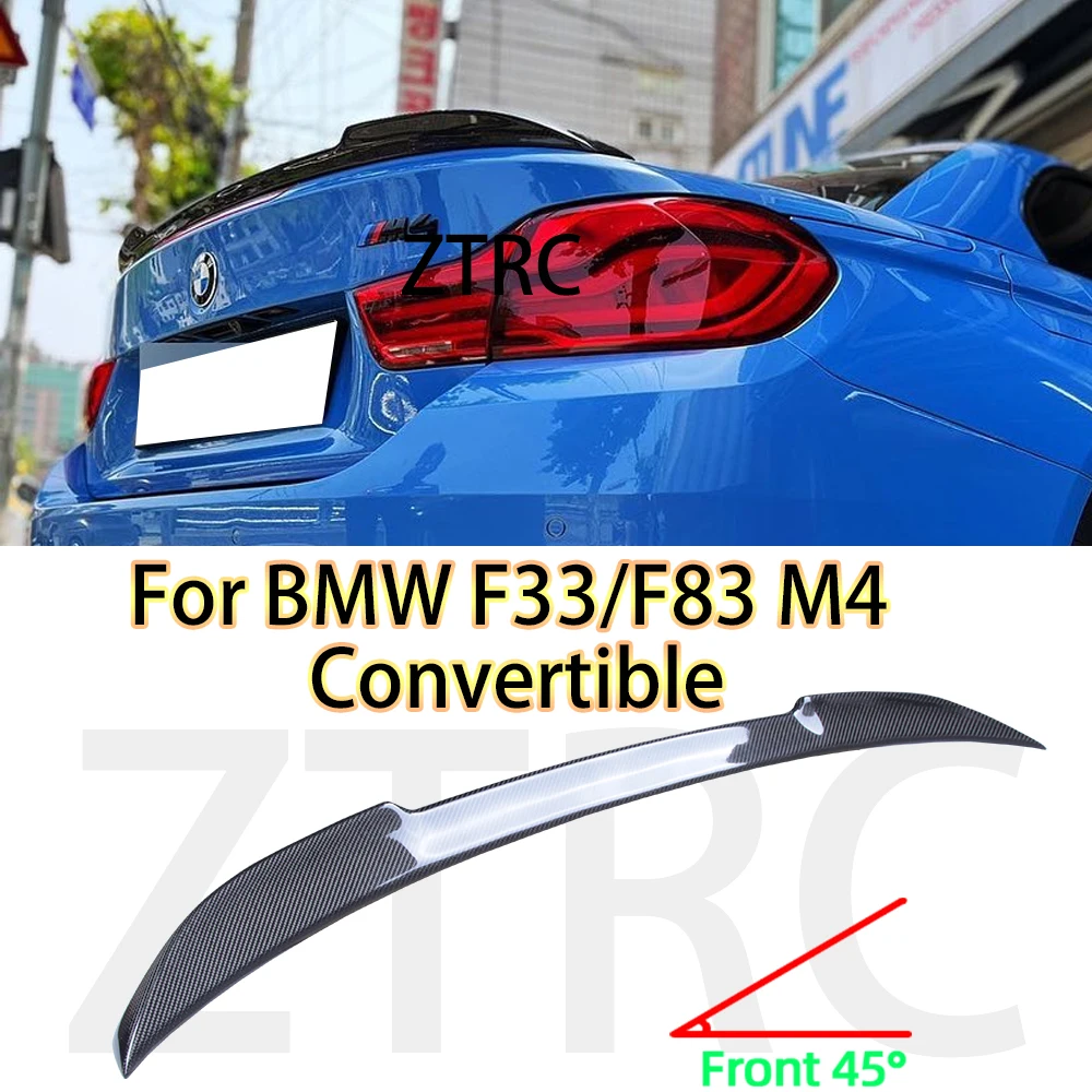 

Car Spoiler For BMW 4 Series F33 Convertible/F83 M4 CS Style Real carbon fiber material Rear Spoiler Trunk wing 2013-2020