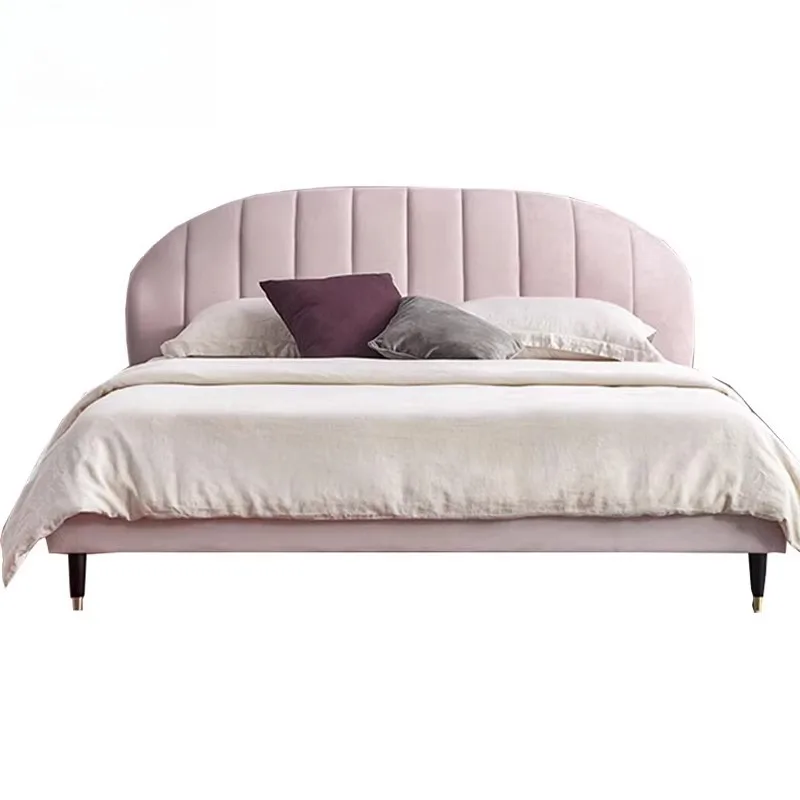 منظم سرير جمالي بحجم كوين، سرير فريد من نوعه فاخر وبسيط، منجد، أثاث منزلي فاخر من Muebles Para El Hogar