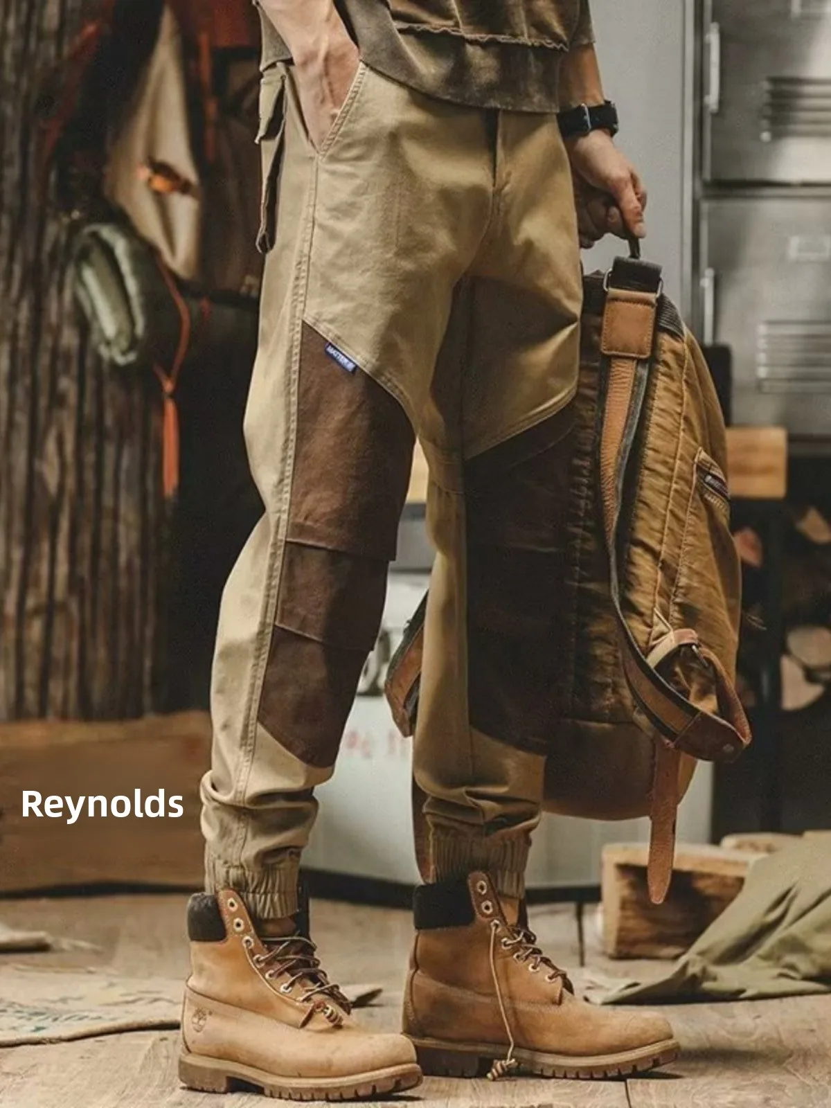 

American Retro Workwear Pants Men's Spring Autumn New Trendy Loose Color Blo Casual Trousers Youthful Energy Sle