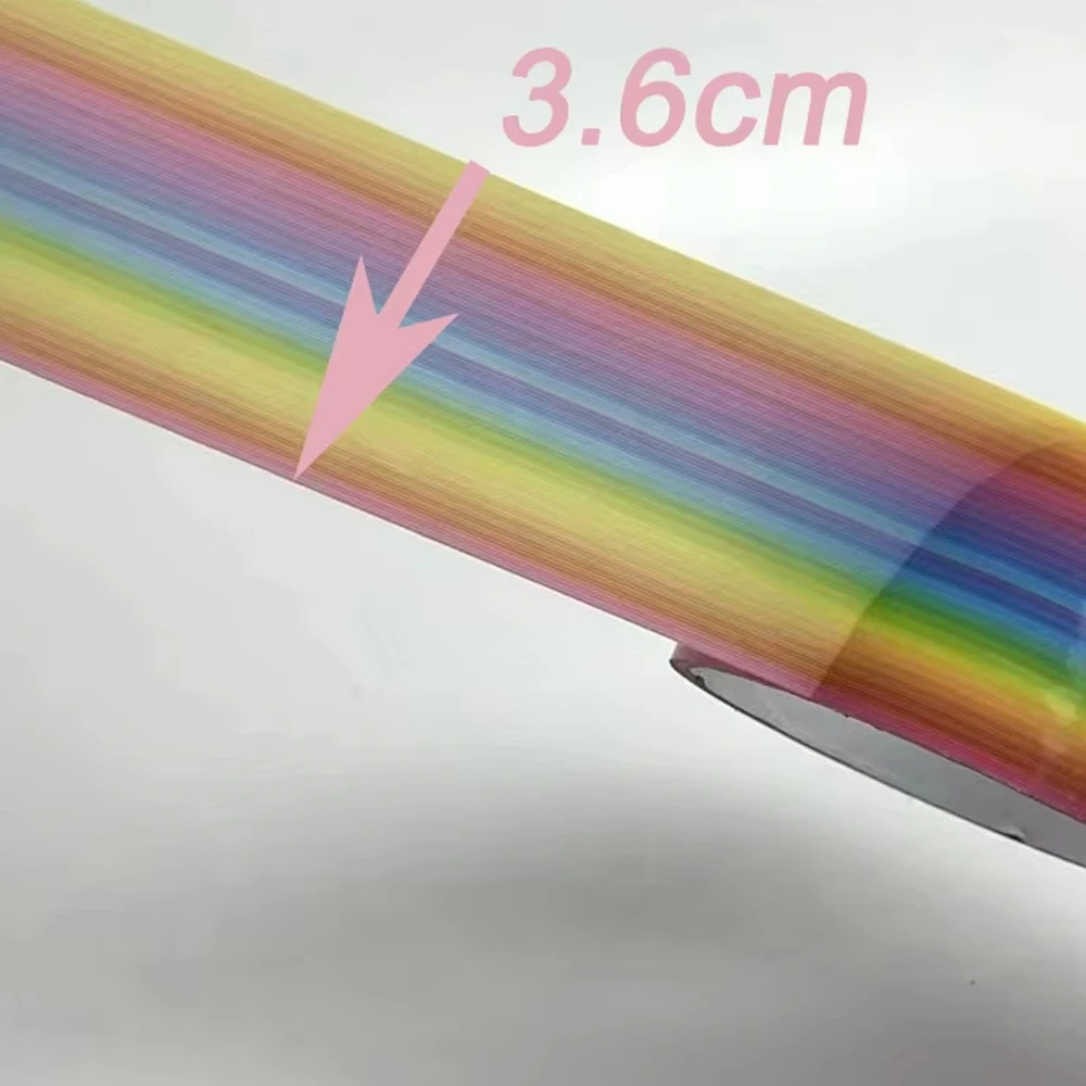 Multi Rolls Rainbow Sticky Ball Tape Width 3.6cm Hand pull Silk DIY Decompression Tape Self Adhesive Rolling Sensory Craft Toys