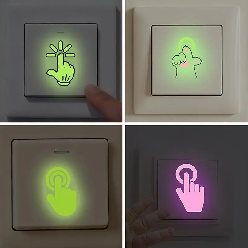 Indicator Button Luminous Stickers Suitable For Switch, Stairs, Motorcycle, Glow-in-the-Dark Wall Decals, Home Decor