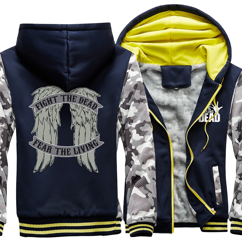 movie-the-walking-dead-fight-the-fear-the-living-wings-printing-men's-zip-hoody-creative-street-fashion-coat-thick-man-clothing