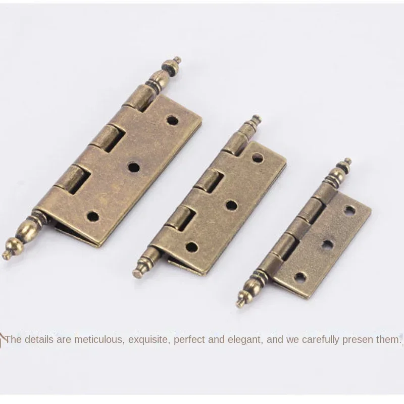 2pcs/set Crown Hinge 6 Holes 12 Screws Antique Bronze Iron Decor Door Cabinet Jewelry Gift Box Drawer Furniture Hardware