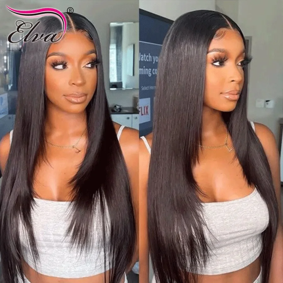 Bye Bye Knots 5x5/6x6/7x7 Real HD Lace Closure Wigs SKinlike HD Lace Melt Skins Layered Cut Straight Human Hair Wigs Pre Plucked