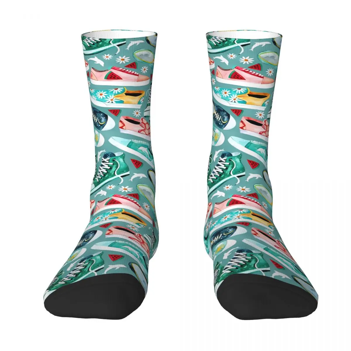 Shoe Illustration Sock Printed Man Polyester