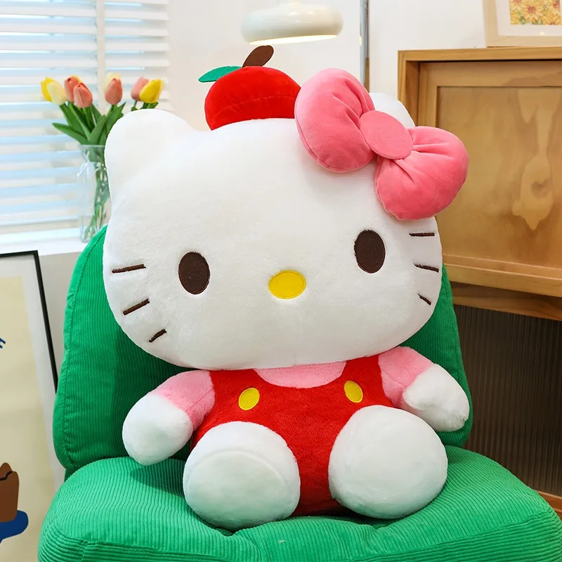 

Sanrio Kawaii Apple Hello Kitty плюшевая игрушка большого размера Kt Cat мягкая кукла подушка милая плюшевая игрушка для детей подарок на день рождения мягкое животное