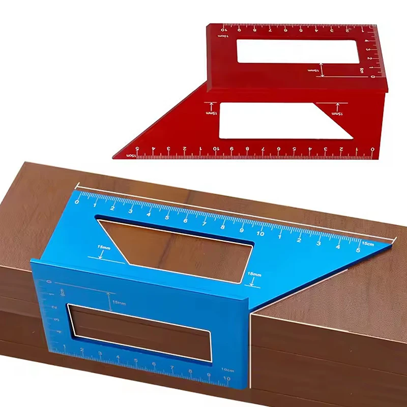 Multifunctional Angle Ruler 45 90 Degree Aluminum Alloy Accurate Woodworking Square Angle Ruler Marking Gauge Carpenter Tool view 2