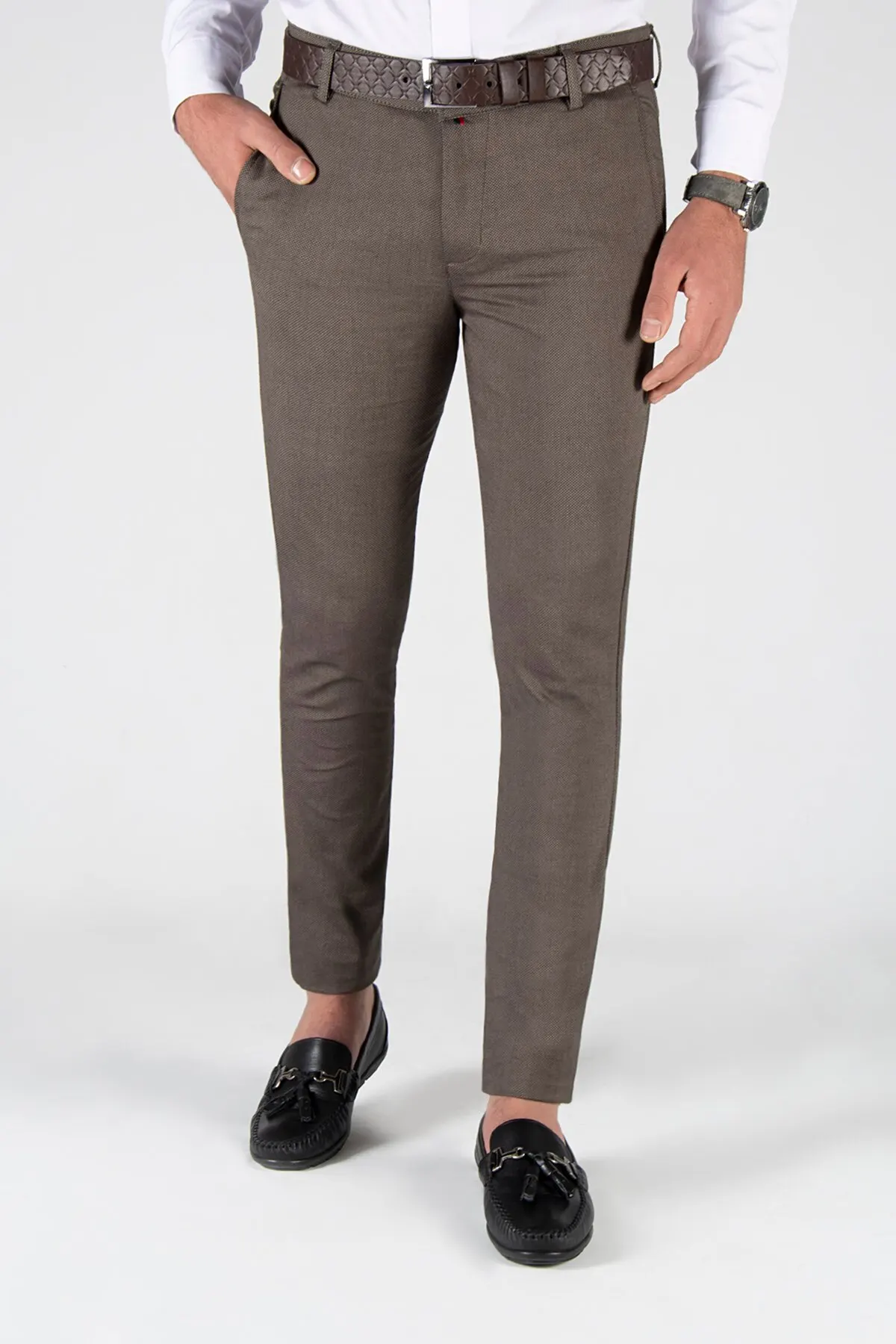 

Men's Clothing Overalls Pants Trousers Slim Fit Linen For Office & Work Flexible Comfortable Tight-Fitting Stylish Smart Casual