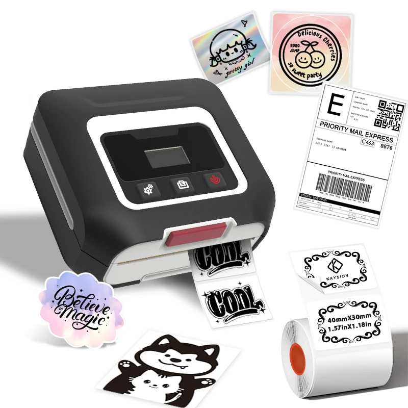 

80mm Mobile PortableThermal Direct Label Printer Bluetooth Pocket Printer Receipt 2 in APP Android IOS Mini Printer