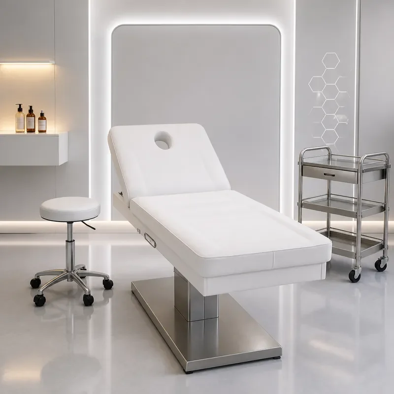 Electric Beauty Bed Multifunctional Eyelash Lifting Table with Embroidered Pattern for Use