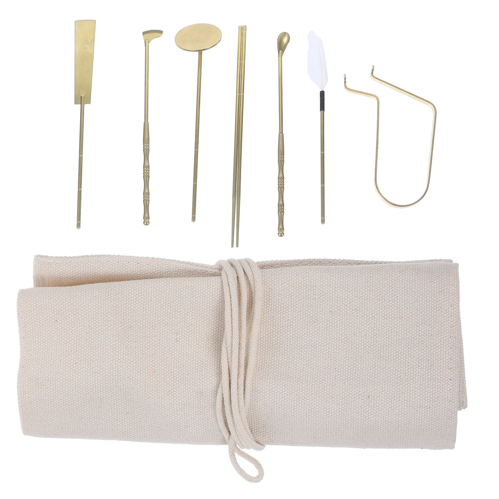 

7 Pcs Brass Incense Tools Kit Seal Making Molds Fragrance Supplies Living Room Bathroom Hotels Temples Gift Set