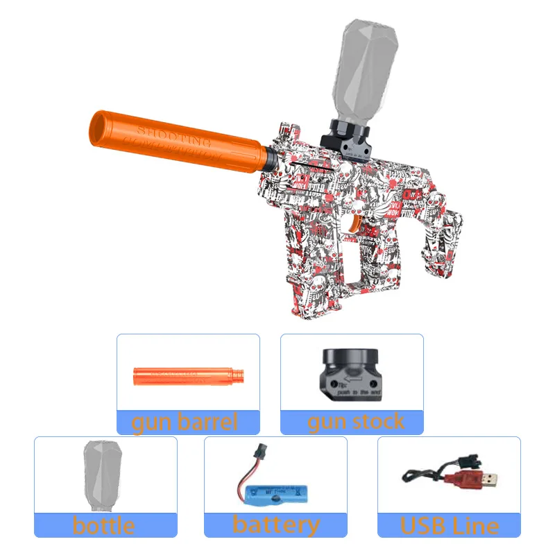 총 장난감 전기 블래스터 권총 총알 스포츠 게임 야외 고속 충전식 인터랙티브 게임 소년 성인 선물용