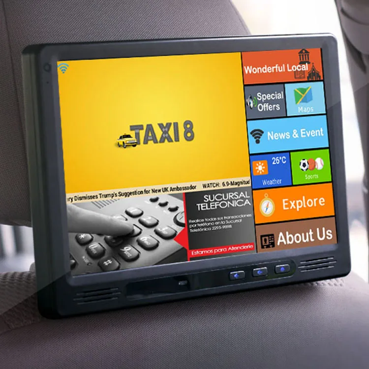 Tablet titular do assento de carro, 10.1 Polegada IPS Display, Android OS