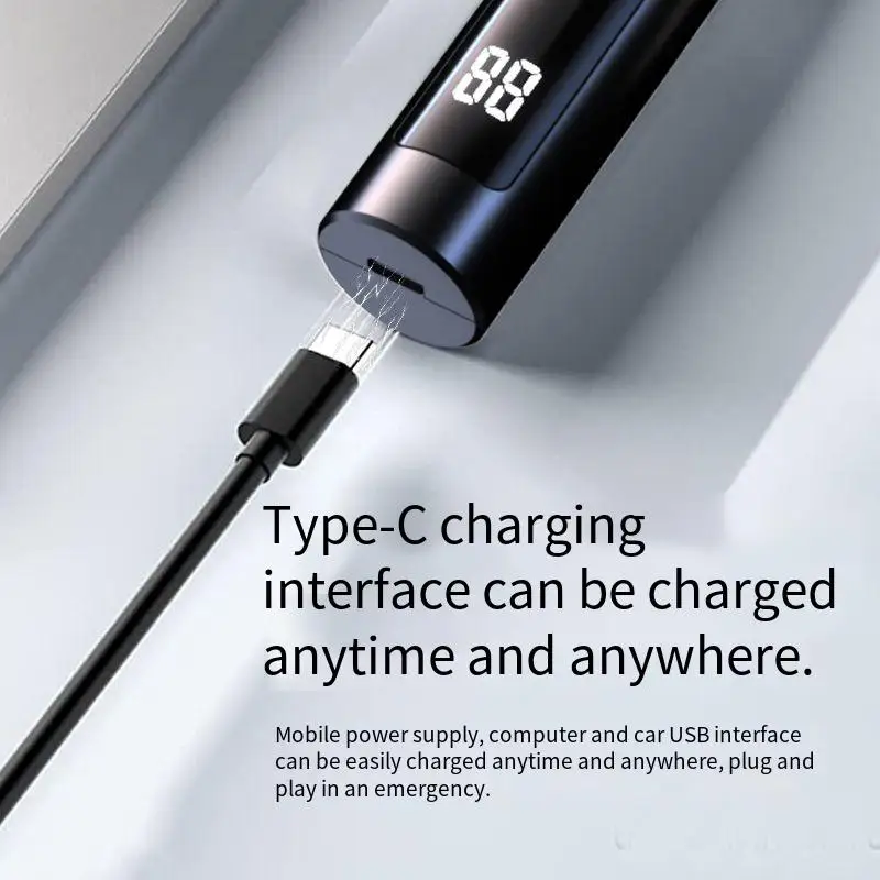 الجملة المحمولة شاشة LED USB قابلة للشحن اللاسلكي الكهربائية الأذن والأنف الشعر المتقلب للرجال #3