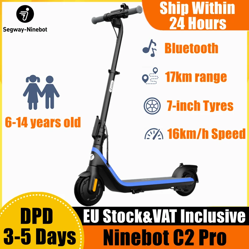 EU Stock Ninebot by Segway C2 Pro Smart Electric Scooter For Kids 16km/h Max Speed Children's Kickscooter 17km Range