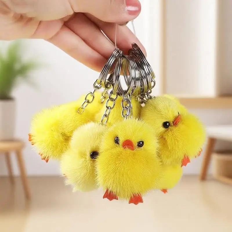 

Creative and Cute Chicken Plush Car Keychain Pendant - Women's Bag Pendant Cut Keychain Best Friend Gift