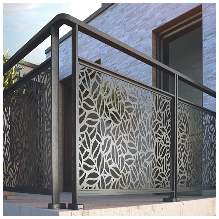 Высококачественные алюминиевые балконные перила по индивидуальному заказу, новейшие перил для лазерной резки для дома, лестницы на открытом воздухе