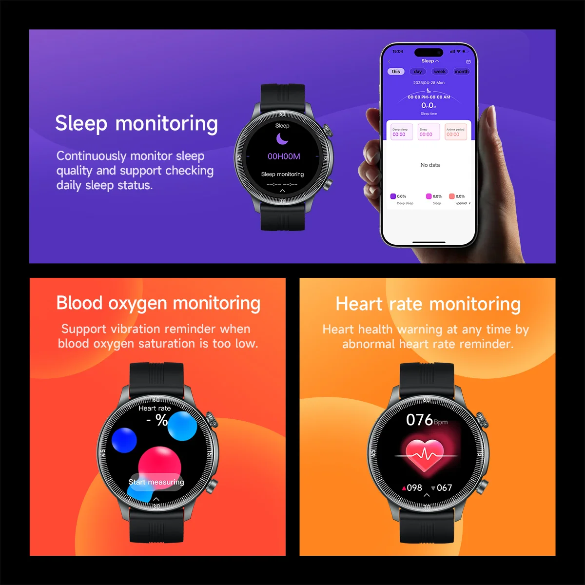 HOCO 1.46 TFT Touch Screen Smart Watch Bluetooth 5.3 Call Version Support Sleep Heart Rate Blood Oxygen Monitoring Sport Watchs view 5