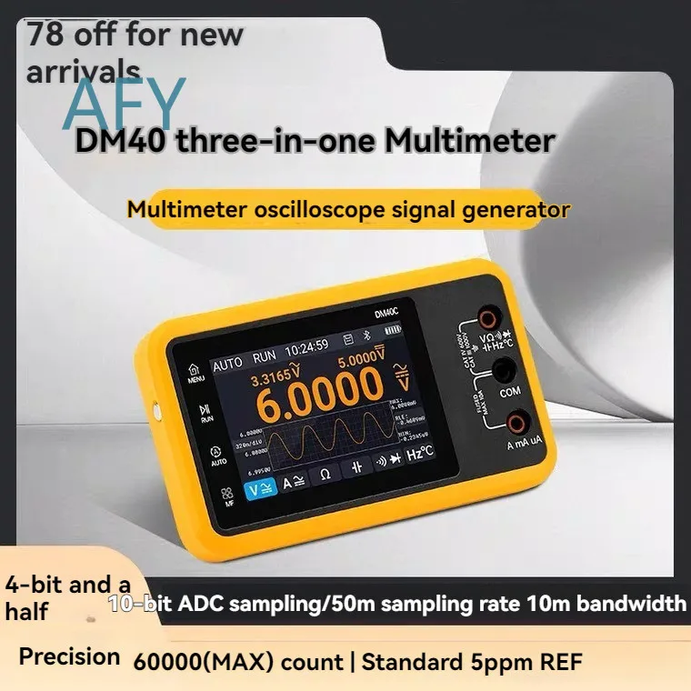 DM40A for Digital Multimeter 4.5 Digit Oscilloscope Signal Generator Three in One Portable Universal Tester for Electronics