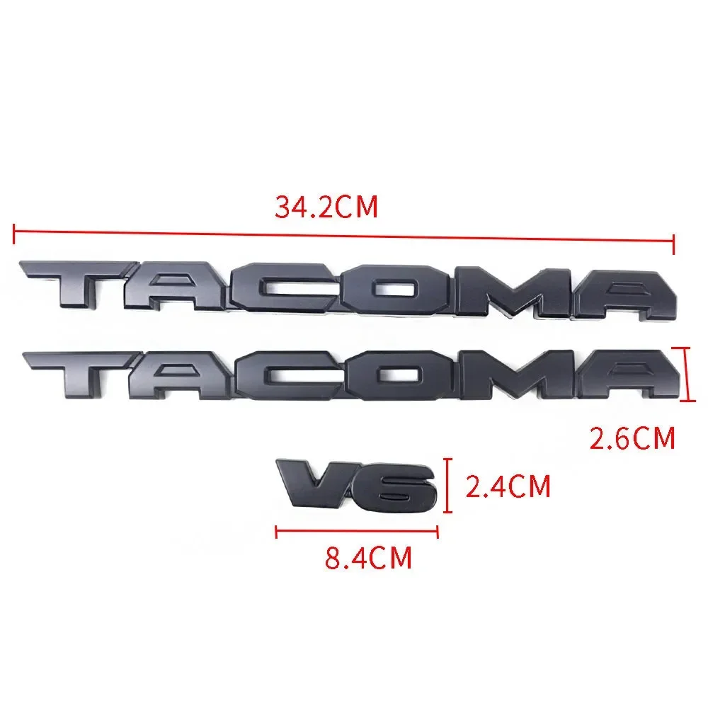 7pcs set For Tacoma V6 SR5 Trunk Car Door For Toyota Tailgate Decal Emblem Sticker Badge covered vehicle label 4X4 lim accessory