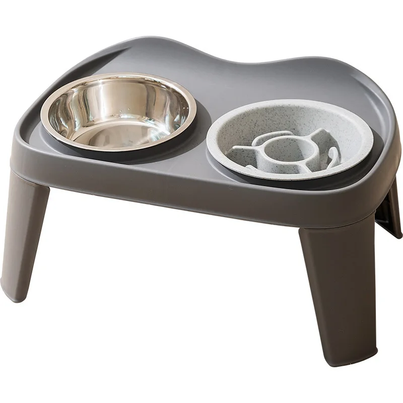 Slow Feeder Bowl for Large Dogs, Neck Protection, Elevated Stand, Stainless Steel Dog Bowl