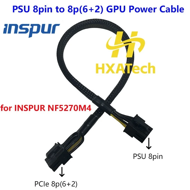 

40cm High Qualit PSU 8P to 8pin PCIE 6+2P Video Card Power Supply Cable for INSPUR NF5270M4 and A10 3080 4090 L40 P40