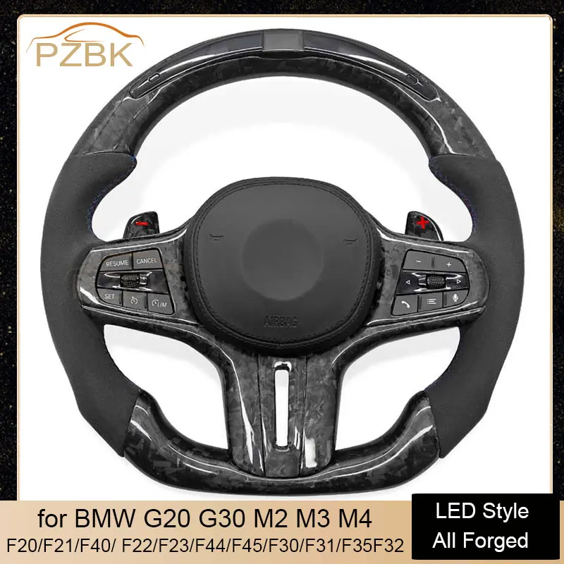 

LED Style All Forged Car Steering Wheel for BMW M Performance F01 F10 F20 F30 F34 F32 F33 F36 M3 M4 5/6/7 Series X6 E71