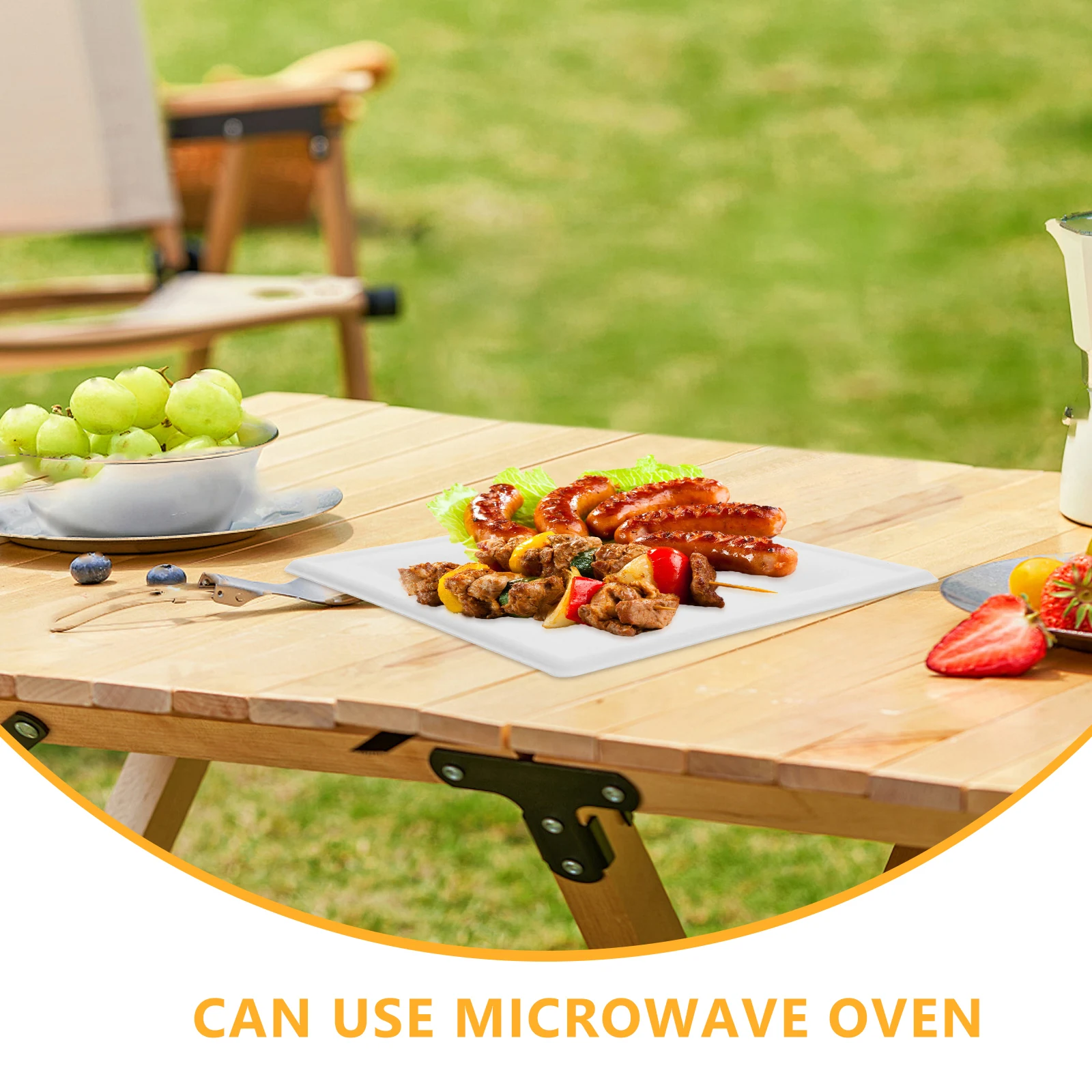 

50 Pcs Barbecue Disposable Cardboard Trays Student Paper Plates Convenient Cake