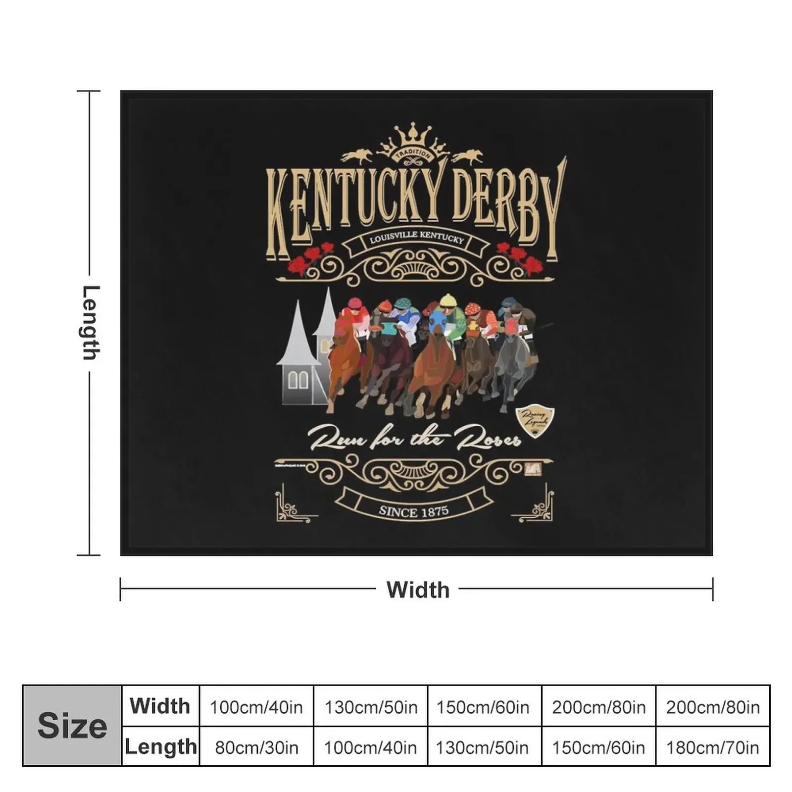 Kentucky Derby Run for the Roses Horse Racing Masks Throw Blanket Giant Sofa Stuffeds funny gift Blankets