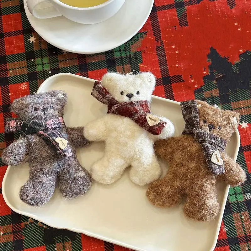 

[JT] 1 шт. милый плюшевый брелок в стиле Kawaii INS, в виде грязного медвежонка, мультяшный кулон для украшения рюкзака, подарок