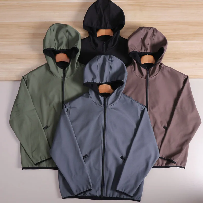 

Уличное софтшелл Jaet, мужское пальто с капюшоном Cosite Fce, ветрозащитное, теплое, эластичное, осенне-зимнее, модная застежка-молния